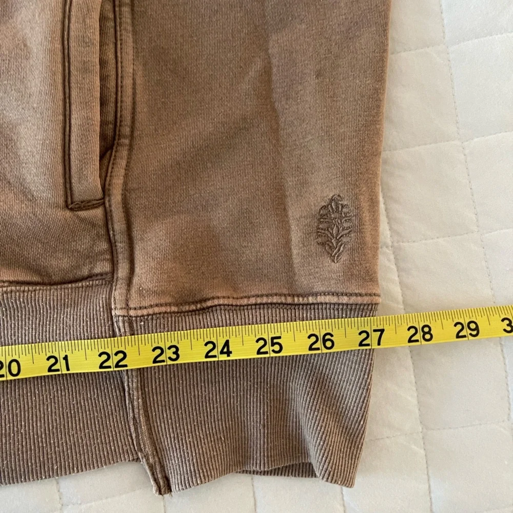 Free People FP Movement Sprint to the Finish Hoodie Taupe Sz L - Picture 6 of 9